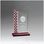 Zenith Series Clear Acrylic with Lattice Pattern and Metallic Accent - Laser Engraved Gift