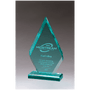 Flame Series Beveled Jade Acrylic Award - Laser Engraved Gift