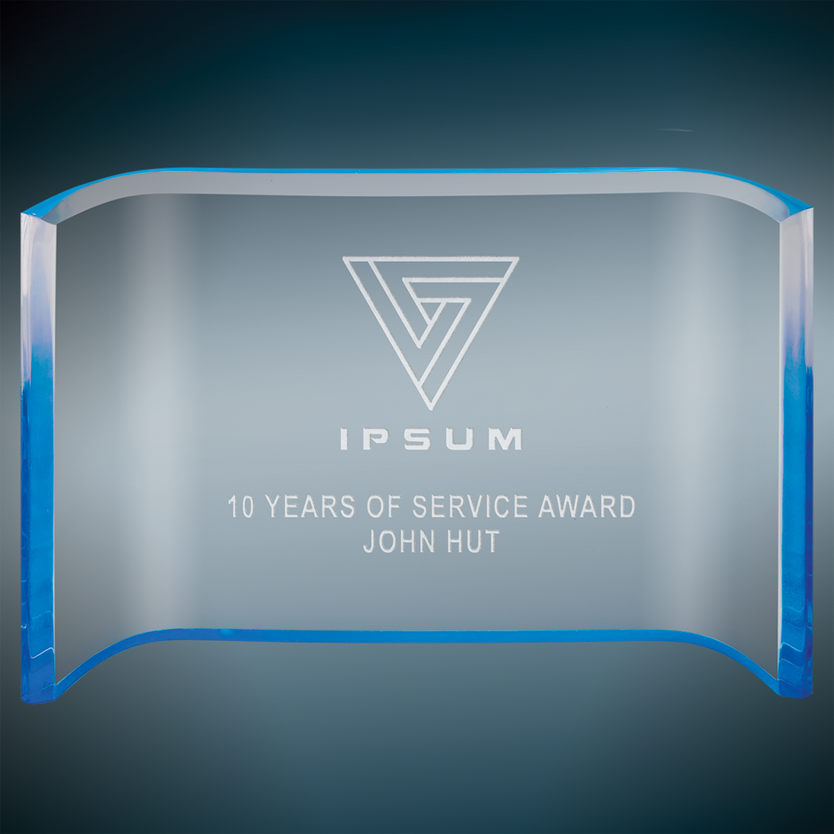 Color Crescent Acrylic - Custom Engraved Award