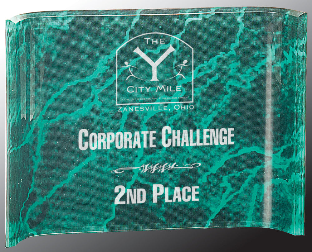Marble Crescent Acrylic - Custom Engraved Award
