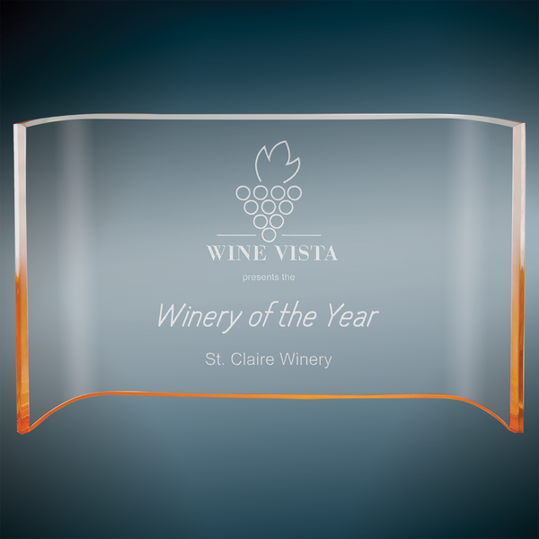 Color Crescent Acrylic - Custom Engraved Award