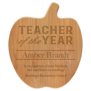 Alder Apple Plaque - Custom Engraved Plaque