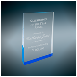 Blue Wedge Acrylic - Custom Engraved Award