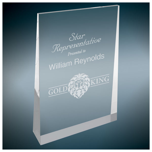 Clear Wedge Acrylic - Custom Engraved Award