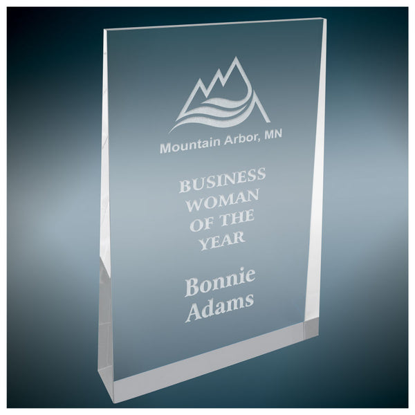 Clear Wedge Acrylic - Custom Engraved Award