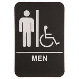 Black-White Men (w/wheelchair) Accessible Restroom Sign - ADA Compliant Sign