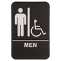 Black-White Men (w/wheelchair) Accessible Restroom Sign - ADA Compliant Sign