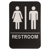 Black-White Unisex Accessible Restroom Sign - ADA Compliant Sign