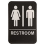 Black-White Unisex Accessible Restroom Sign - ADA Compliant Sign