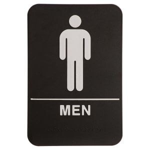 Black-White Men Accessible Restroom Sign - ADA Compliant Sign