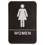 Black-White Women Accessible Restroom Sign - ADA Compliant Sign