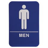 Blue-White Men Accessible Restroom Sign - ADA Compliant Sign