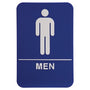 Blue-White Men Accessible Restroom Sign - ADA Compliant Sign