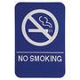 Blue-White No Smoking ADA Sign - ADA Compliant Sign