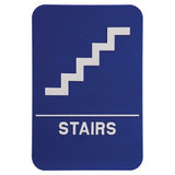 Blue-White Stairs ADA Sign - ADA Compliant Sign