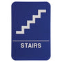 Blue-White Stairs ADA Sign - ADA Compliant Sign