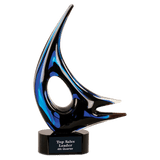 Sail Art Glass Sculpture - Laser Engraved Drinkware