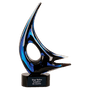 Sail Art Glass Sculpture - Laser Engraved Drinkware