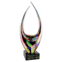 Dual Rising Art Glass with Square Base - Laser Engraved Drinkware