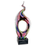 Twist Top Art Glass with Square Base - Laser Engraved Drinkware