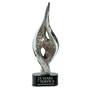 Spire Twist Art Glass Sculpture - Laser Engraved Drinkware