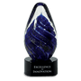 Tear Drop Art Glass Sculpture - Laser Engraved Drinkware