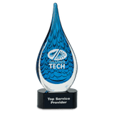 Raindrop Art Glass - Laser Engraved Drinkware