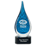 Raindrop Art Glass - Laser Engraved Drinkware