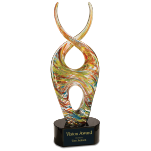 Color Twist Art Glass - Laser Engraved Drinkware