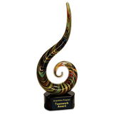 Color Swoop Art Glass - Laser Engraved Drinkware