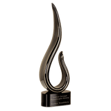 Curve Art Glass Sculpture - Laser Engraved Drinkware