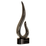 Curve Art Glass Sculpture - Laser Engraved Drinkware