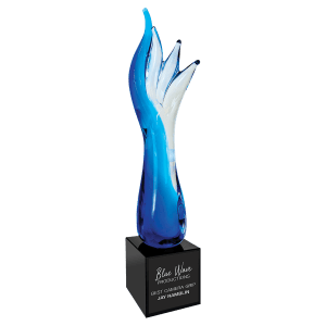 Aspire Art Glass Sculpture - Laser Engraved Premium Glass Award