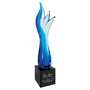 Aspire Art Glass Sculpture - Laser Engraved Premium Glass Award
