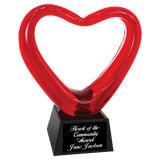 Art Glass with Base - Laser Engraved Premium Glass Award