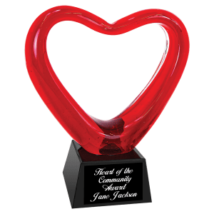 Art Glass with Base - Laser Engraved Premium Glass Award