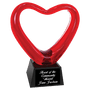 Art Glass with Base - Laser Engraved Premium Glass Award