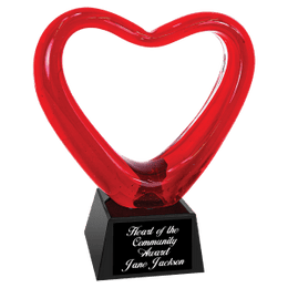 Art Glass with Base - Laser Engraved Premium Glass Award