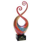 Multi-Color Twist Art Glass with Base - Laser Engraved Drinkware