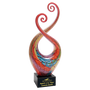 Multi-Color Twist Art Glass with Base - Laser Engraved Drinkware