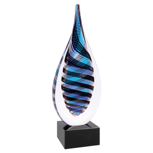 Blue, & Twisted Rain Drop - Custom Engraved Award