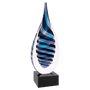 Blue, & Twisted Rain Drop - Custom Engraved Award