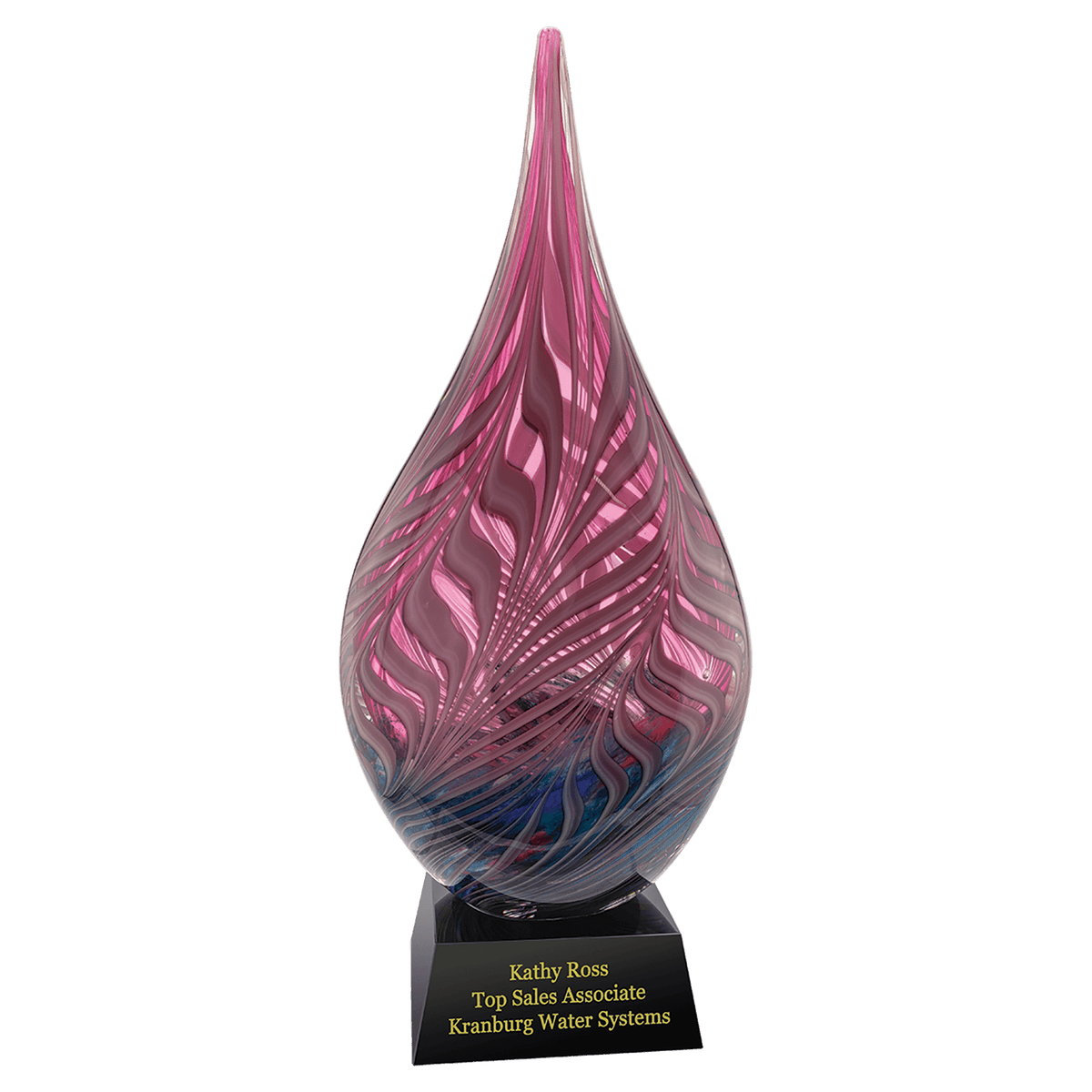 A 16 1/2" Multi- Hollow Raindrop Art Glass