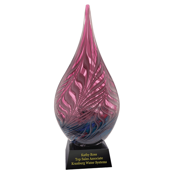 A 16 1/2" Multi- Hollow Raindrop Art Glass