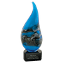 Accent Curved Raindrop Art Glass - Laser Engraved Art Sculpture