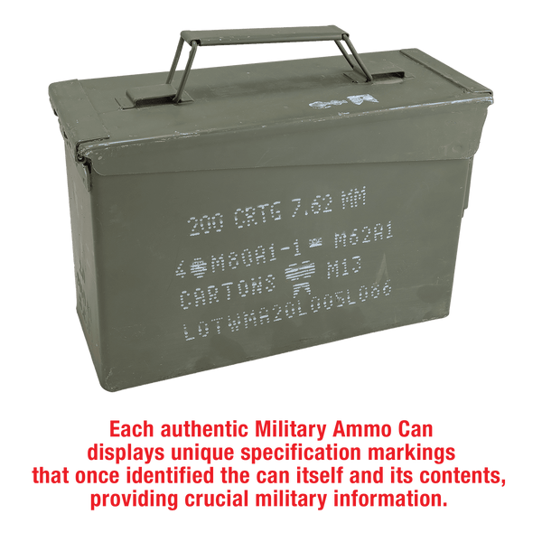 30 Caliber Army Surplus Steel Ammo Can