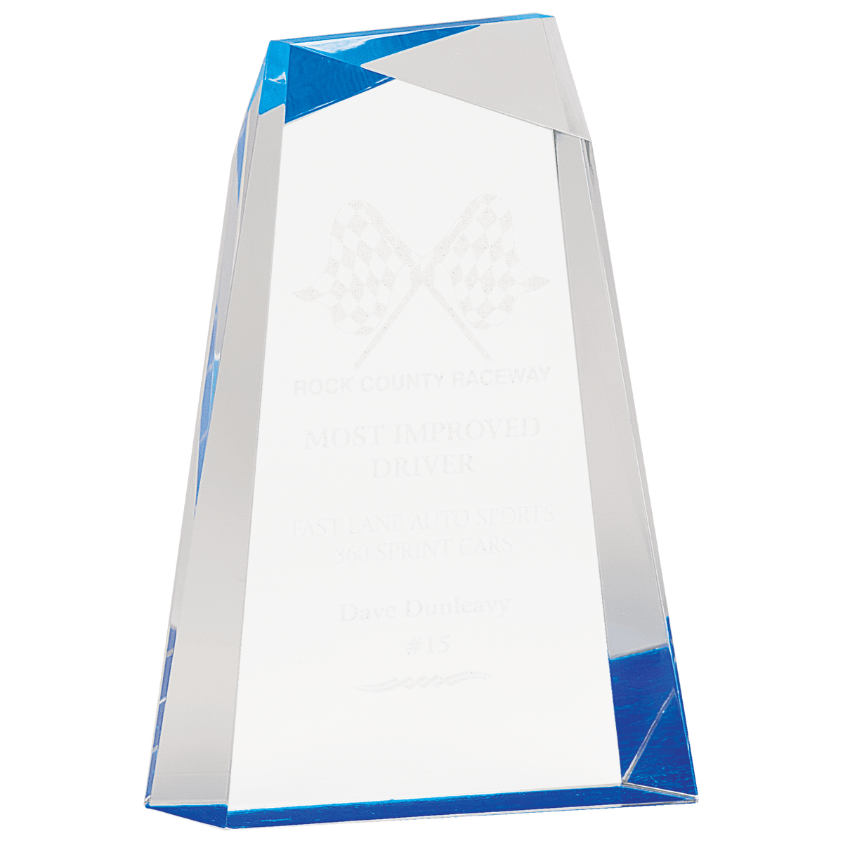 Facet Wedge Acrylic - Laser Engraved Gift
