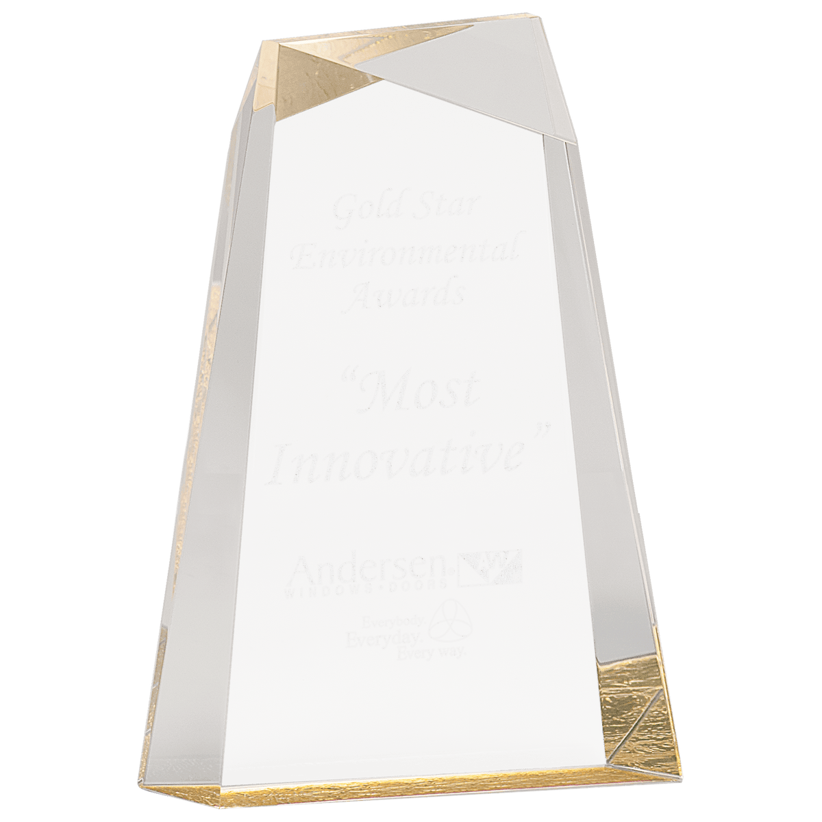 Facet Wedge Acrylic - Laser Engraved Gift