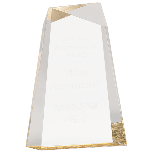 Facet Wedge Acrylic - Laser Engraved Gift