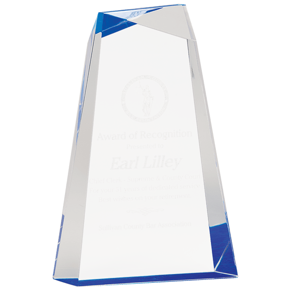 Facet Wedge Acrylic - Laser Engraved Gift